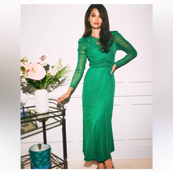 NWT Lilly Pulitzer Preslie Long Sleeve Mesh Midi Dress - Size Large - Picture 5 of 5